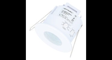 PIR bewegingssensor met schemerschakelaar - 360° - Opbouw - 8 meter bereik - Maximaal 600 Watt - IP20 voor binnen - Wit