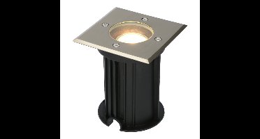 Ramsay LED Grondspot - Dimbaar - Vierkant - GU10 - 4 Watt 345 lumen - 2700K warm wit - RVS - IP67 waterdicht - Tuinspot - Oprit