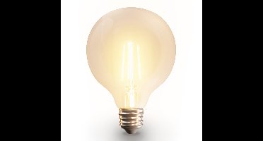 Smart filament lamp - G125 - E27 - 7 Watt 806 lumen - CCT White ambience - Wifi & Bluetooth - Bestuurbaar via app - Google Home, Amazon Alexa en Siri - LED Gloeilamp
