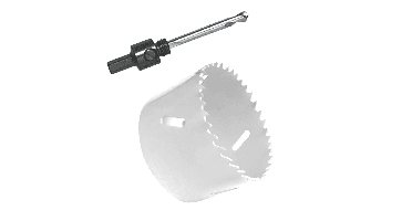 Gatenzaag Ø44 mm - Adapter en centreerboor - Geschikt voor LED Inbouwspots - Bi-metaal zaagblaad