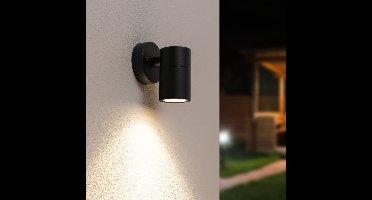 Mason - LED Wandlamp - IP44 Waterdicht - 4 Watt 345 Lumen - GU10 - 4000K Neutraal wit - Dimbaar - Voor binnen en buiten - Downlight - Zwart