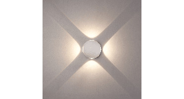 Austin LED Wandlamp 4-lichts - 4W 460lm - IP54 Waterdicht - 3000K Warm Wit - Binnen en buiten - Rondom licht - Wit