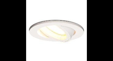 Dublin LED inbouwspot - 4 Watt 345 lumen - 2700K Warm wit - GU10 - Dimbaar - Rond - Kantelbaar - IP20 voor binnen - Wit