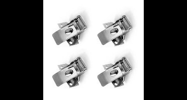 Set van 4 klemveren - Geschikt voor 60x60 & 62x62 cm LED Panelen - Plafondclips voor systeemplafond - Aluminium