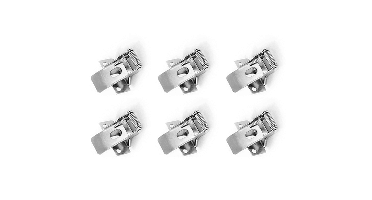 Set van 6 klemveren - Geschikt voor 30x120 cm LED Panelen - Plafondclips voor systeemplafond - Aluminium