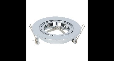 Maya - LED Inbouwspot - Kantelbaar armatuur - Diameter 93mm - GU10 Fitting incl. lamphouder - Rond - IP20 voor binnen - Chroom