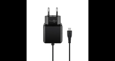 Micro-USB voeding compleet - Micro-USB oplader - USB 2.0 micro stekker - 1.5m - 1000mA - 5 Watt - 5V - Zwart