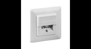 RJ45 Wandcontactdoos Inbouw - 2x RJ45 - CAT-5e - Incl. Afdekraam - Afgeschermde Netwerkdoos - 10 Gigabit - Wit