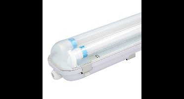 LED TL armatuur 120cm dubbel - T8 (G13) - 36 Watt 5040 lumen (140lm/W) - 3000K warm wit (830) - Koppelbaar - Flikkervrij - IP65 waterdicht - LED TL Lamp
