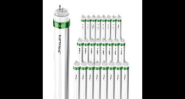 25x LED TL Buis 60cm - T8 G13 Fitting - 9 Watt 1440 lumen (160Lumen/W) - 4000K Neutraal wit - Flikkervrij - Vervangt 36 Watt (36W/840) - Incl. Starter