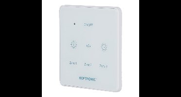 LED Muurdimmer Touchscreen - Draadloos - Touchpaneel - Geschikt voor 12V verandaverlichting - 3 kanaals - Op batterij - Wit