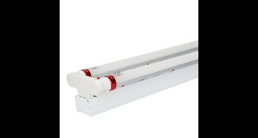 LED TL armatuur 120cm dubbel - T8 (G13) - 36 Watt 6300 lumen (175lm/W) - 4000K neutraal wit (840) - Flikkervrij - IP20 Stofdicht