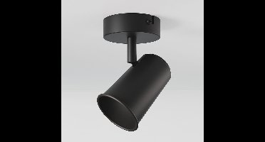 Riga - LED plafondlamp - Draaibaar en dimbaar - GU10 - Kantelbaar - Plafondspot - IP20 voor binnen - Zwart