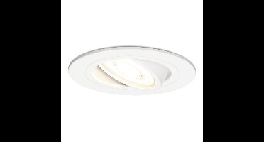 Pittsburg LED inbouwspot - GU10 4 Watt 345 Lumen - 4000K Neutraal wit - Dimbaar - Rond - Kantelbaar - IP20 Voor binnen - Wit