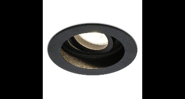 Laredo LED inbouwspot - GU10 4 Watt 345 lumen - 2700K Warm wit - Dimbaar - verzonken - Rond - Kantelbaar - IP20 Voor binnen - Zwart
