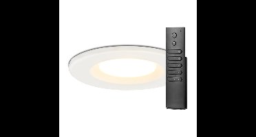 Set van 8 stuks dimbare LED inbouwspots wit Venezia 6 Watt 2700K IP65 incl. afstandsbediening