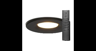 Set van 14 stuks dimbare LED inbouwspots zwart Venezia 6 Watt 2700K IP65 incl. afstandsbediening