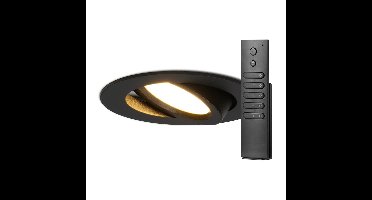 14x LED inbouwspots Rome - Zwart - 6 Watt 500 lumen - Kantelbaar - Dimbaar - 2700K warm wit - IP44 Waterdicht - Inclusief afstandsbediening - Geringe inbouwdiepte