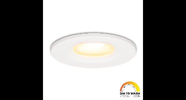 Venezia LED inbouwspot - 6 Watt 460lm - Dim to warm - Rond - IP65 waterdicht - Wit - Voor binnen, buiten en badkamer