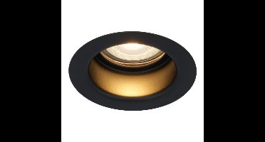 Mari - LED platte inbouwspots met lage inbouwdiepte - 6 Watt 570 Lumen - 2700K Warm wit - GU10 LED Module - Verzonken - Dimbaar - Rond - IP65 waterdicht - Zwart