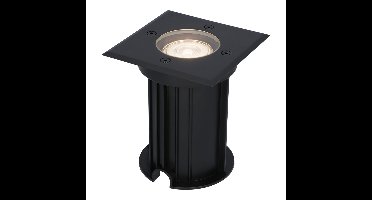 Ramsay LED Grondspot - Vierkant - Dimbaar - GU10 - 4000K neutraal wit - 4 Watt 345 Lumen - Tuinspot - Zwart - IP67 waterdicht - Overrijdbaar voor de Oprit, Tuin en Terras