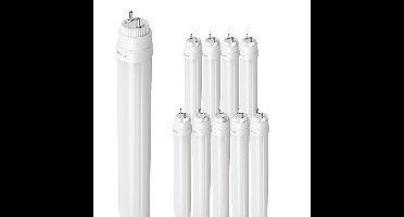 10x LED TL Buis 120cm - T8 G13 Fitting - 12/18 Watt 3600 lumen (200lm/W) - 4000K neutraal wit - Flikkervrij - Vervangt 150 Watt (150W/840) - Incl. Starter
