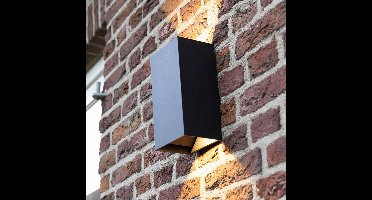 Miles XL LED Wandlamp - 20W 2000lm - IP65 Waterdicht - 3000K Warm Wit - Binnen en buiten - Up & Down Light - Zwart