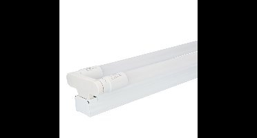 LED TL armatuur 60cm dubbel - T8 (G13) - 18 Watt 2340 lumen (130lm/W) - 3000K Warm wit (830) - Flikkervrij - IP20 Stofdicht