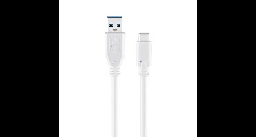 USB 3.2 GEN 1 (USB3.0) Aansluitkabel - USB-C naar USB-A - 5Gbit/s - USB adapter - OTG kabel - 0,2m - Wit