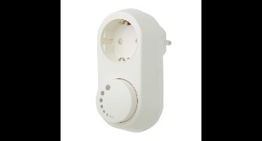 LED Stekkerdimmer - 0-100 Watt - Geschikt voor LED verlichting - EU stekker - Incl. druk/draaiknop - ECO-DIM.06 - Wit