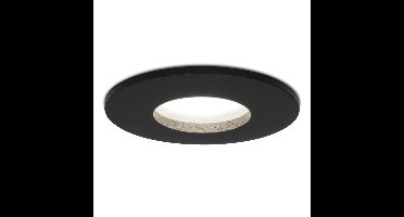 Porto LED inbouwspot - Dimbaar - GU10 - 4 Watt 6500K Daglicht wit - IP44 - Zwart - Voor binnen, buiten en badkamer