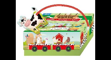 Puzzeltrein Boerderijdieren (boek + puzzel)