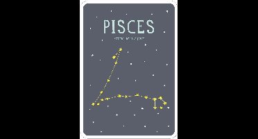 Milestone Geboorteposter sterrenbeeld– Pisces/Vissen (Engelstalig)