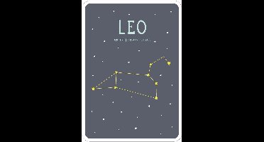 Milestone Geboorteposter sterrenbeeld– Leo/Leeuw (Engelstalig)