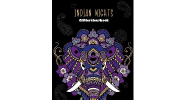 Glitter kleurboek Black edition - Indian Nights