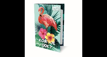 Uitnodigingen - Flamingo - 6 stuks