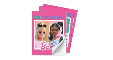 Barbie Schrift met lijntjes - A5 - 3 stuks