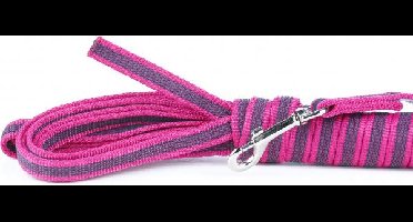 Lange lijn hond - Antislip - 14mm x 7,5m - Roze