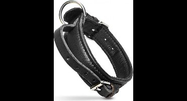 Eco Lederen halsband - Met handvat - 40mm x 50cm