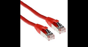 ACT FB6515 SFTP CAT6A Patchkabel Snagless | RJ45 Connectoren | Rood | 15 meter