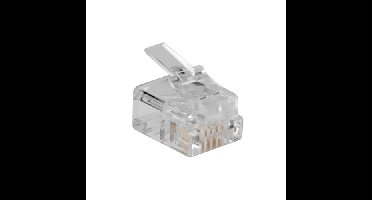 ACT TD104R RJ11 (6P/4C) modulaire connector voor ronde kabel met soepele aders- 25 stuks