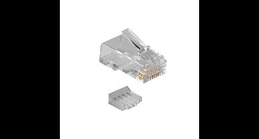 ACT TD1118 RJ45 CAT5E Modulaire Connector | Ronde Kabel | Massieve of Soepele aders | 8 stuks