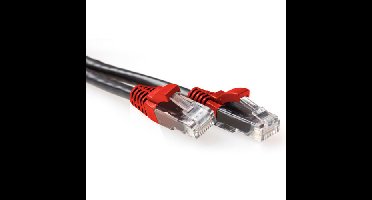ACT IB6201 CAT6A U/UTP Patchkabel Cross-Over Zwart +Rode Thules - 1 meter