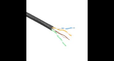 ACT EP890H CAT6 U/UTP PVC Patchkabel Soepel Zwart - 100 meter