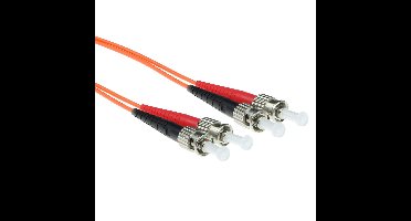 ACT RL1520 Glasvezel Duplex Patchkabel | LSZH | Multimode | 50/125 | OM2 | ST Connectoren | 20 meter