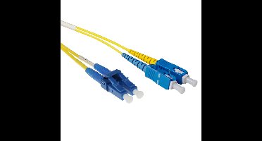 ACT RL1850 Glasvezel Patchkabel Duplex Short Boot LSZH Singlemode - LC/SC 9/125µm OS2 - 50 meter