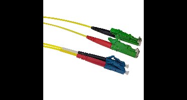 ACT RL3201 Glasvezel Patchkabel Duplex LSZH Singlemode - E2000/APC LC/UPC 9/125µm OS2 - 1 meter