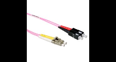 ACT RL8730 Glasvezel Patchkabel Duplex LSZH - LC/SC 50/125µm OM4 - 30 meter