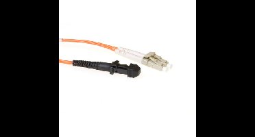 ACT RL9110 Glasvezel Patchkabel Duplex | MTRJ en LC connectoren | LSZH | Multimode | 62.5/125 | OM1 | 10 meter