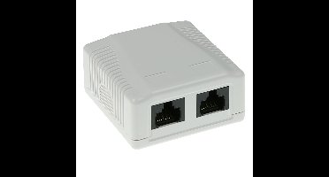 ACT FA6002 Modulair opbouwdoos unshielded 2-voudig CAT6